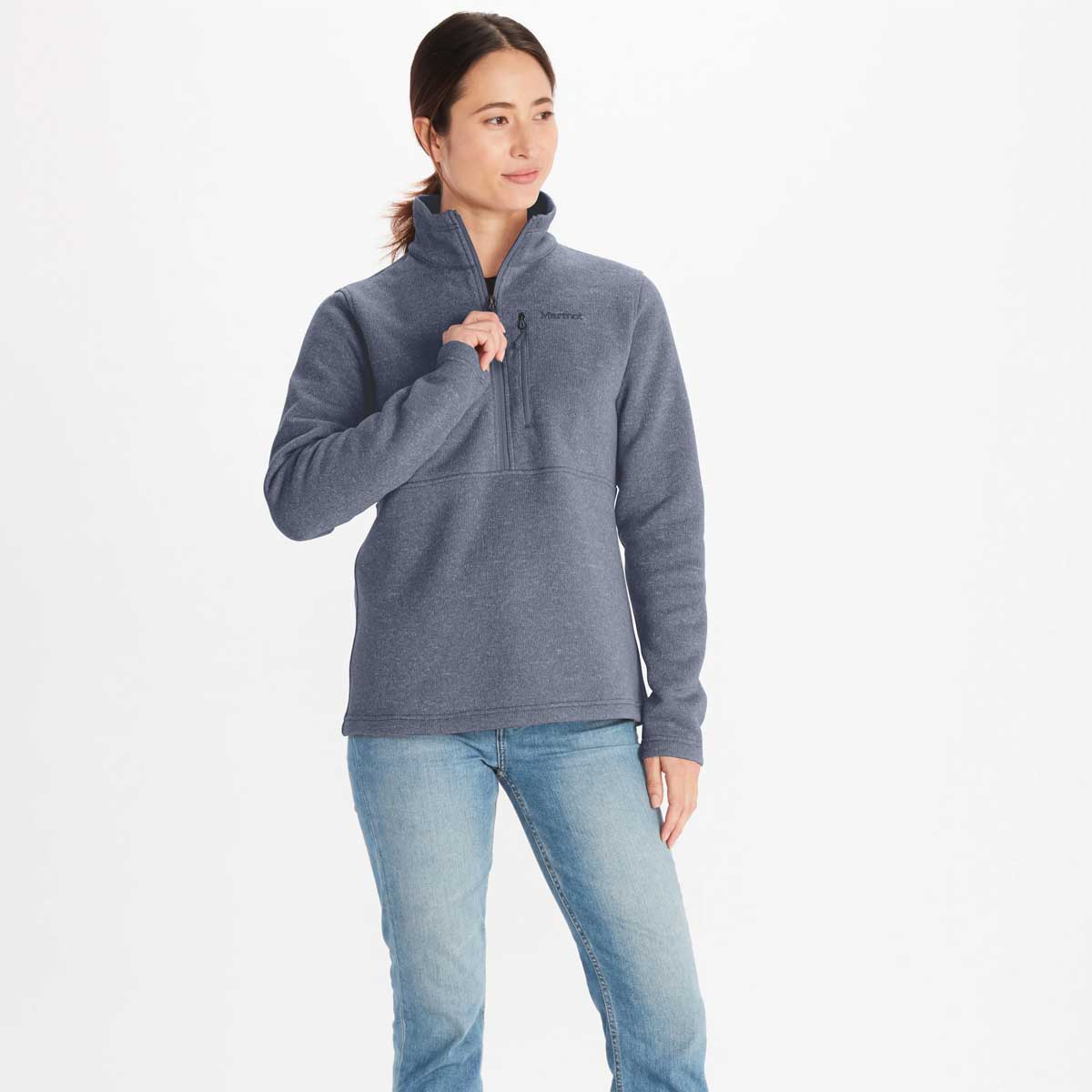 Drop Line Half Zip Womens